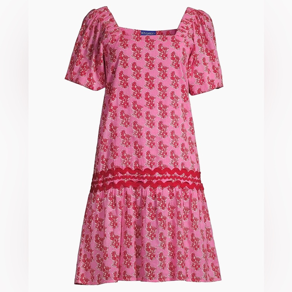 NWT Ro’s Garden Tuckernuck Hamilton Square-Neck Minidress Small